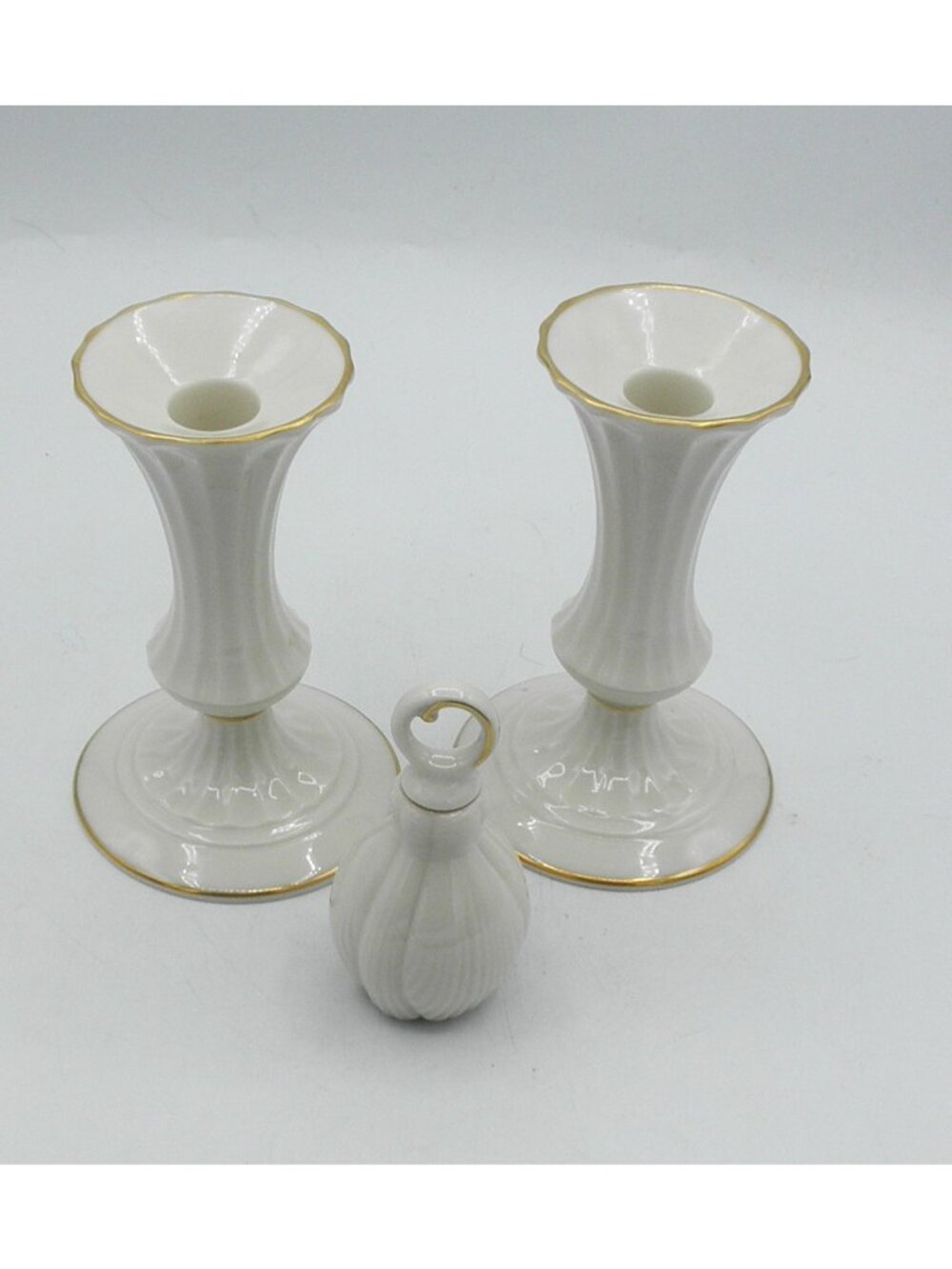 Set of Classic Collection by Lenox 5-1/2 inch Candlestick Holders w/Snuffer - Picture 9 of 9